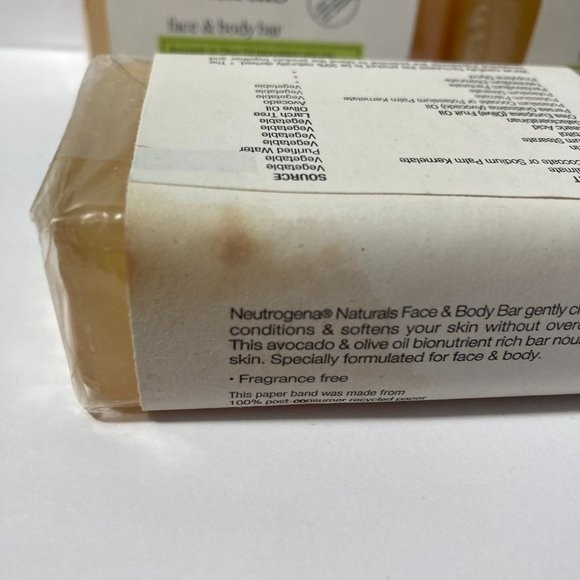 Neutrogena Naturals Face & Body Bar Soap DISCONTINUED Set of 4 - Picture 4 of 13